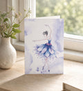 Printed greeting card ballerina dancing