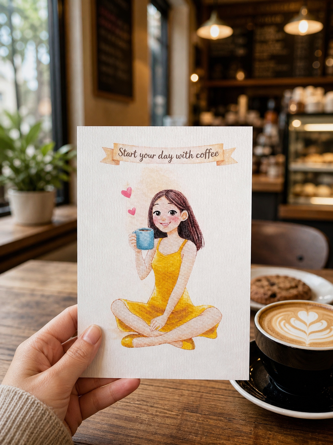 Greeting card, coffee lovers