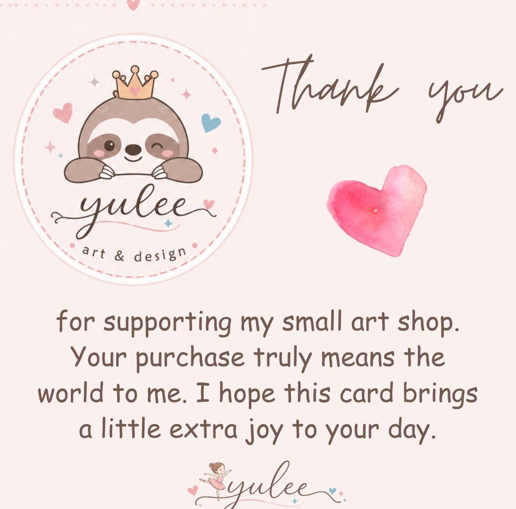 Greeting card coffee girl